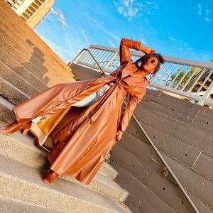 Mahogany vixen trench coat